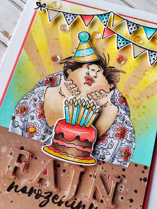 Přání ruční výroba - Oslava paní - 1 ks