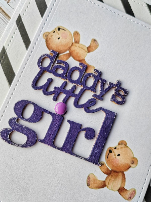 Přání ruční výroba - Tatínkova holčička - 1 ks