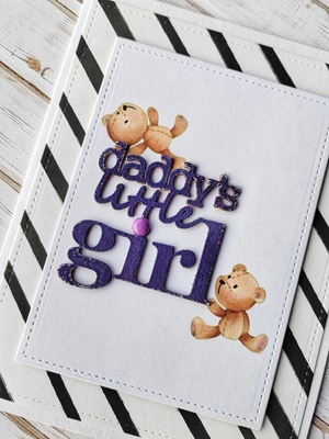 Přání ruční výroba - Tatínkova holčička - 1 ks