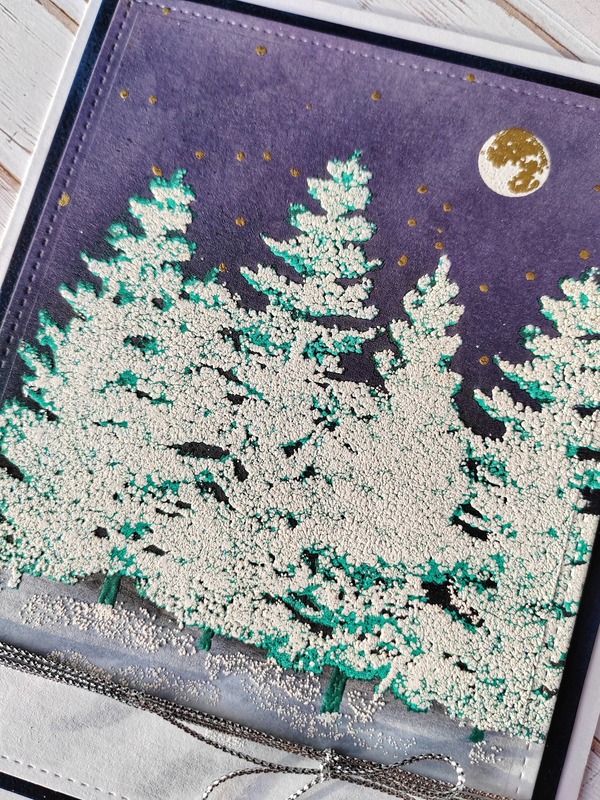 Přání ruční výroba - Winter forest