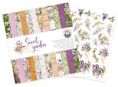 Sada scrapbookových oboustranně potištěných papírů P13 12x12" Secret Garden - sada 12 listů
