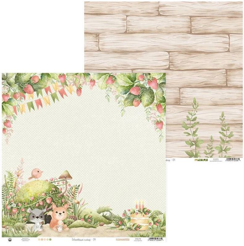 Sada scrapbookových oboustranně potištěných papírů P13 12x12" Woodland Cuties - sada 12 listů
