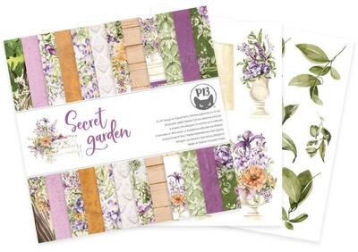 Sada scrapbookových oboustranně potištěných papírů P13 6x6" Secret Garden - sada 24 listů