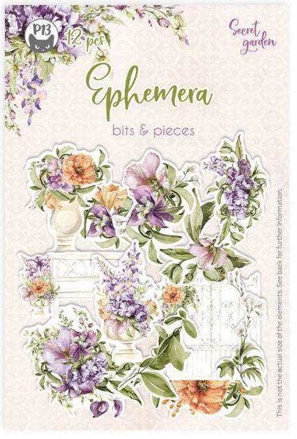 Papírové výseky P13 - Secret Garden - sada 12 ks