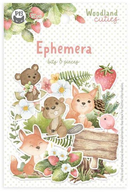 Papírové výseky P13 - Woodland Cuties - sada 12 ks