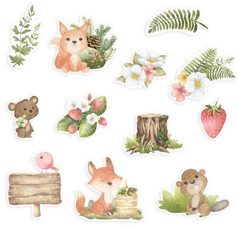 Papírové výseky P13 - Woodland Cuties - sada 12 ks