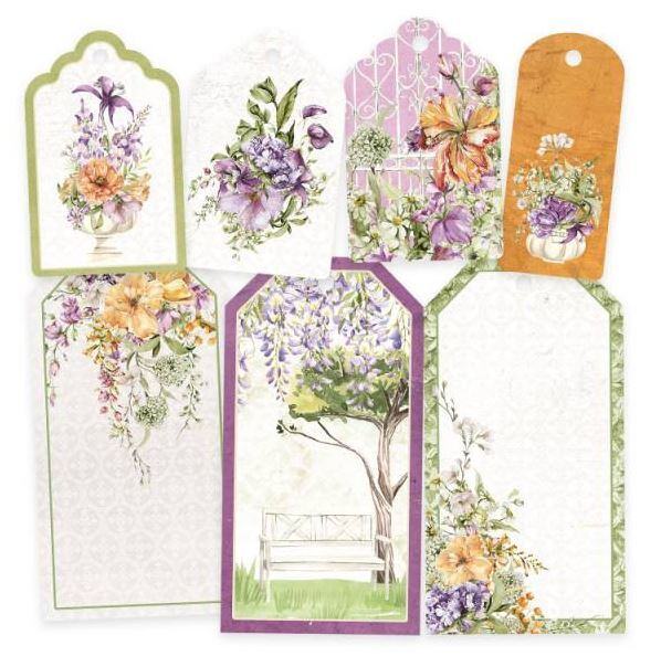 Dekorativní visačky P13 - Secret Garden - sada 7 ks