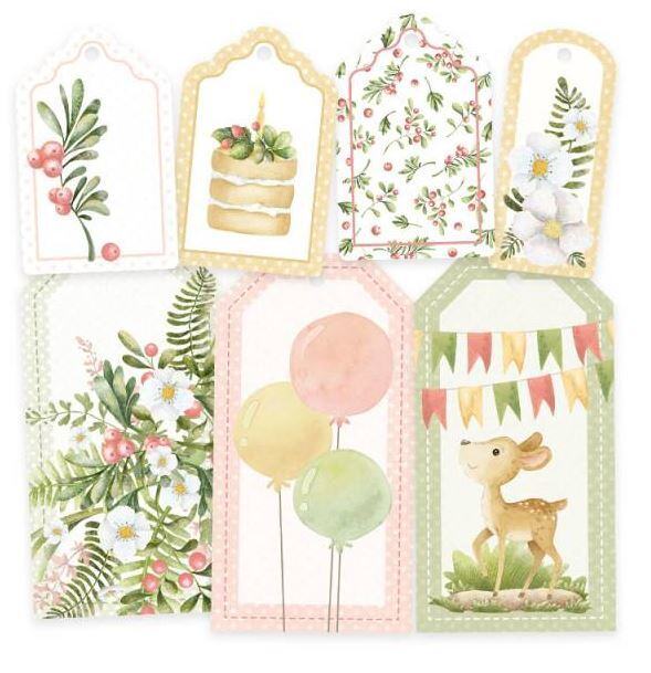 Dekorativní visačky kulaté P13 - Woodland Cuties