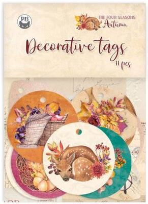 Dekorativní visačky P13 - The four seasons Autumn - sada 11 ks