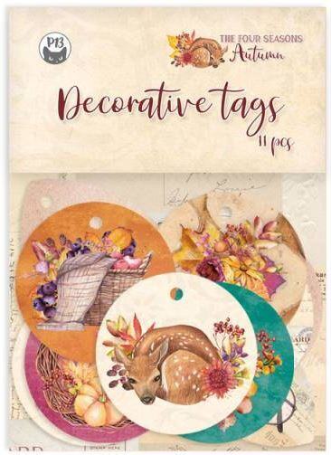 Dekorativní visačky P13 - The four seasons Autumn - sada 11 ks