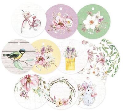 Dekorativní visačky P13 - Spring - sada 11 ks