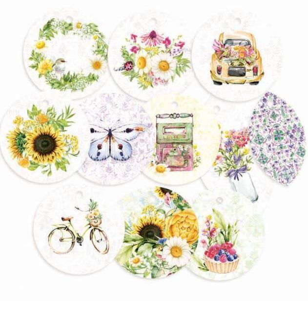 Dekorativní visačky P13 - Summer - sada 11 ks