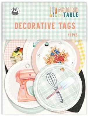 Dekorativní visačky P13 - Around the table - sada 11 ks