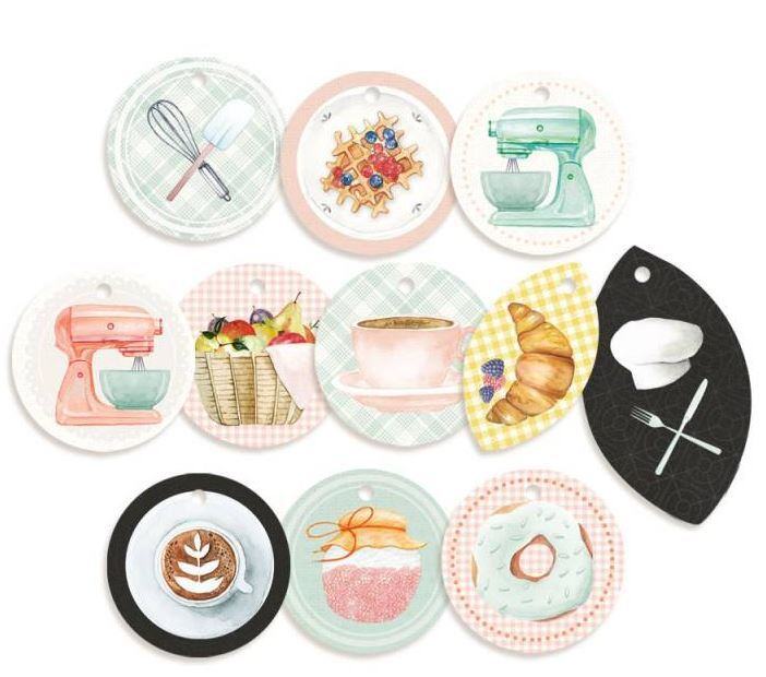 Dekorativní visačky P13 - Around the table - sada 11 ks