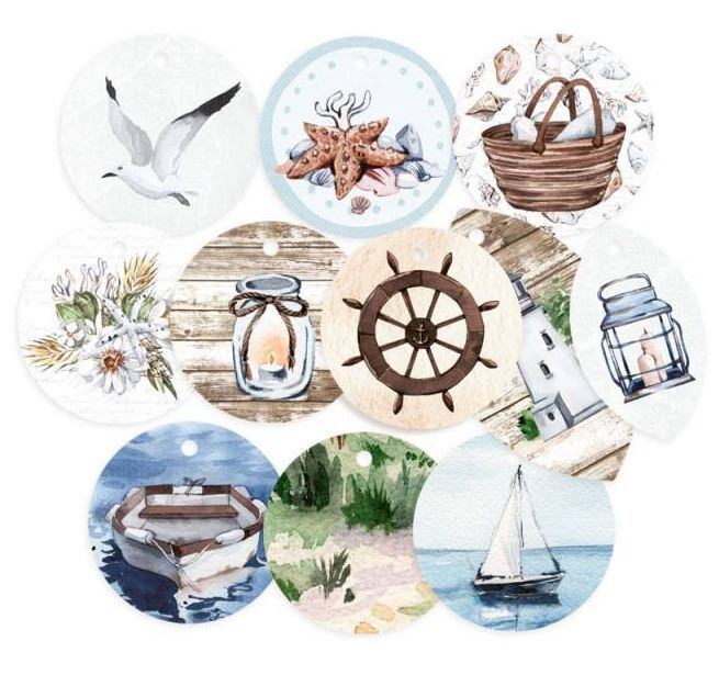 Dekorativní visačky P13 - Beyond the sea - sada 11 ks