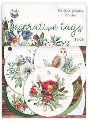 Dekorativní visačky P13 - The four seasons Winter - sada 11 ks