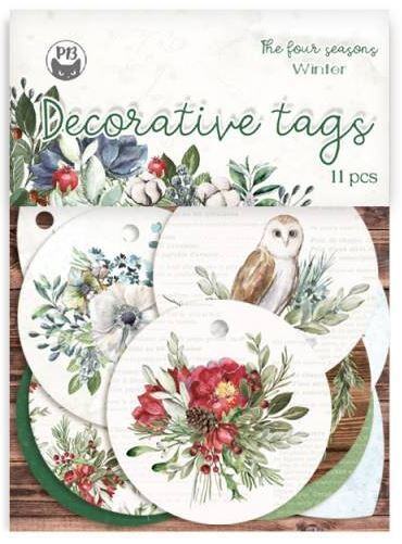 Dekorativní visačky P13 - The four seasons Winter - sada 11 ks