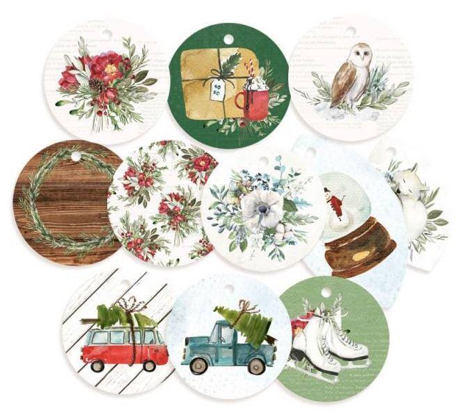 Dekorativní visačky P13 - The four seasons Winter - sada 11 ks