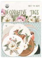 Dekorativní visačky P13 - Forest tea party - sada 11 ks