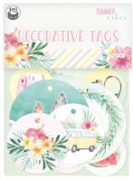 Dekorativní visačky P13 - Summer Vibes - sada 9 ks