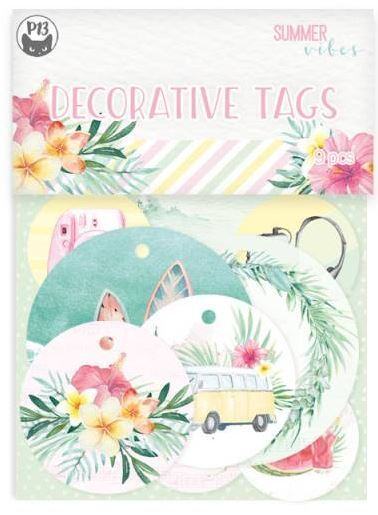 Dekorativní visačky P13 - Summer Vibes - sada 9 ks