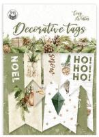 Dekorativní visačky "vlaječky" P13 - Cosy Winter  - sada 10 ks